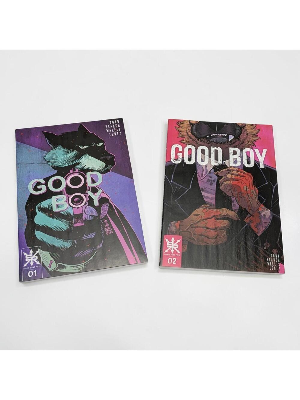 Good Boy #1 & #2 Source Point Press Comic Lot - Variant Covers - 2021 VF